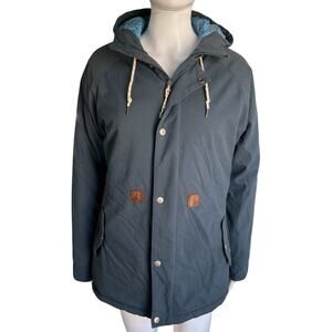 Poler Roamers & Seekers Women M Insulated Hooded Parka Jacket Blue Outdoor EUC